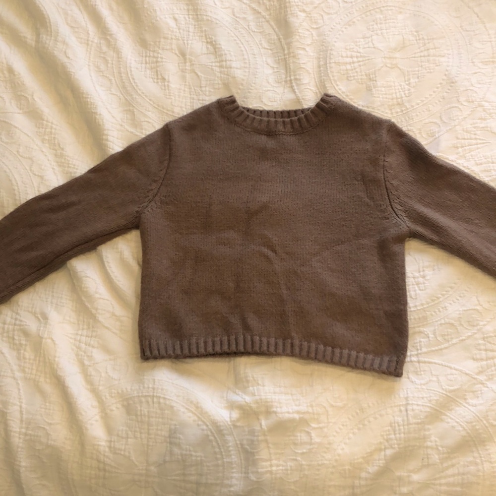GARAGE | Cropped brown sweater